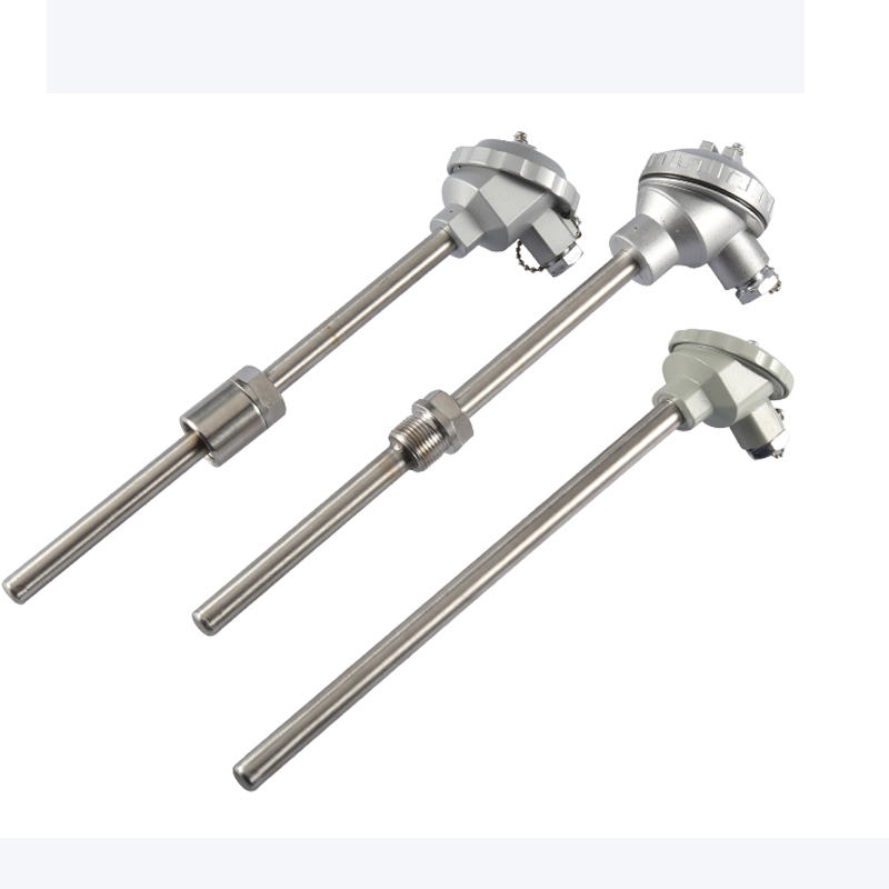 วัสดุเทอร์โมคัปเปิลสแตนเลสหุ้มฉนวน กันน้ำ ทนต่อการสึกหรอ 1800°C เทอร์โมคัปเปิลชนิด K PT100 RTD เทอร์โมคัปเปิลชนิดโพรบ