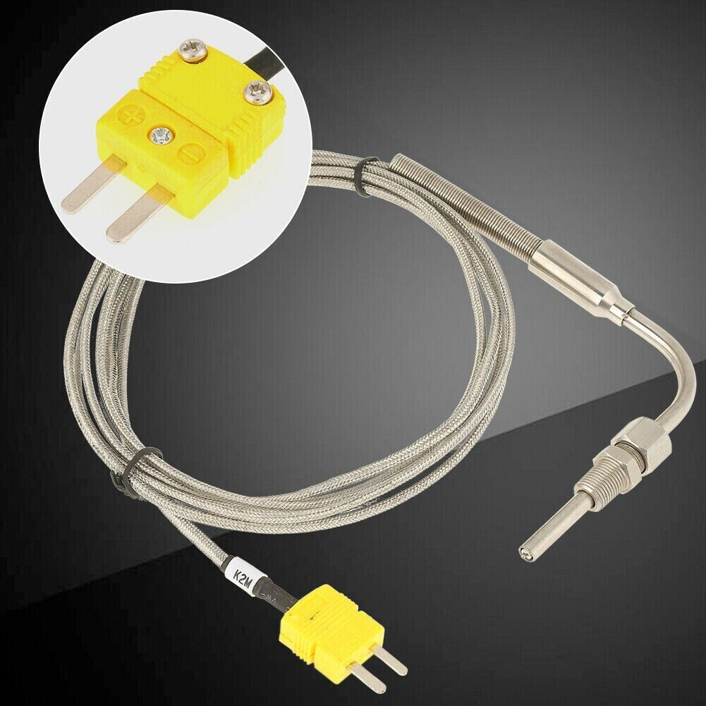 สายต่อเทอร์โมคัปเปิล 2 สายสำหรับวัดอุณหภูมิหุ้มด้วย PTFE สีน้ำตาลพร้อมปลั๊กเทอร์โมคัปเปิลสำหรับเซนเซอร์ชนิด K แบบสัมผัสโดยตรง